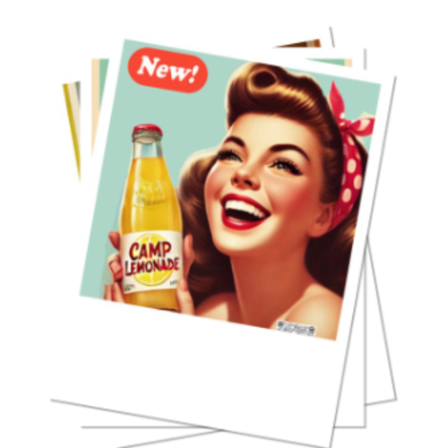 📸 Camp Collector Cards 3pk - Vintage Ad Polaroid Series