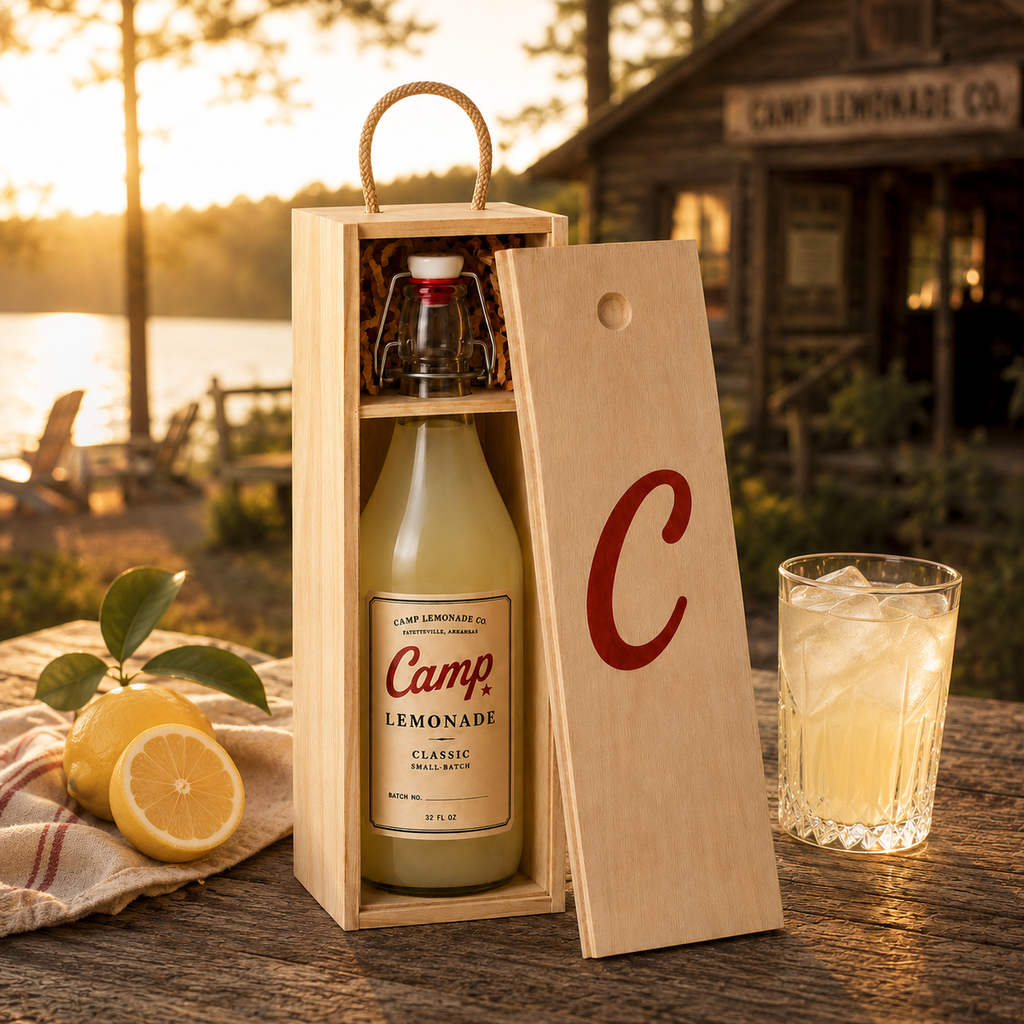 Camp Lemonade: The Signature Gift Crate with 32oz Heritage Bottle
